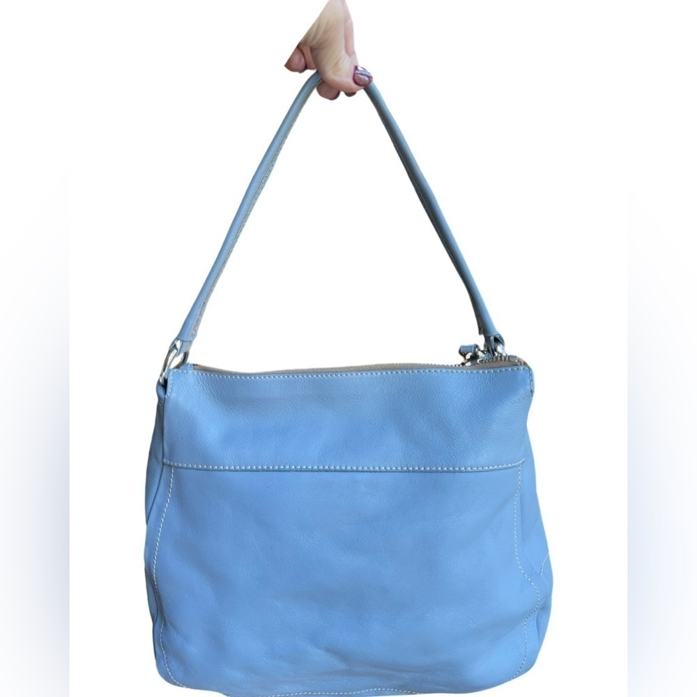 Prada Vitello Daino Blue Leather Hobo Bag - Picture 2 of 14